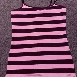 Purple and pink striped tank